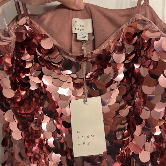 NWT A New Day Pink Sequin Dress - Picture 3 of 3